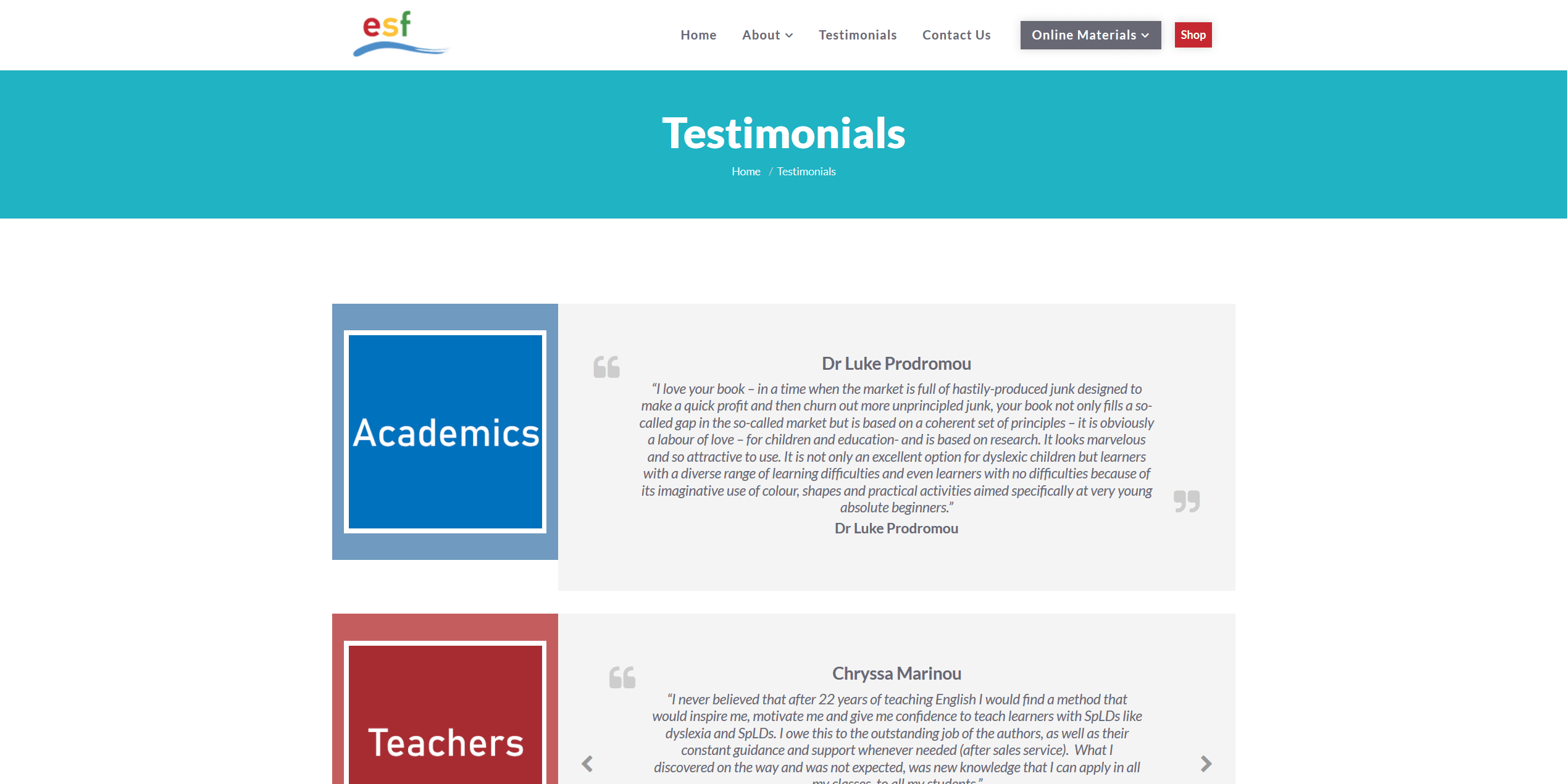 Screenshot 2020 03 27 English Sounds Fun Testimonials